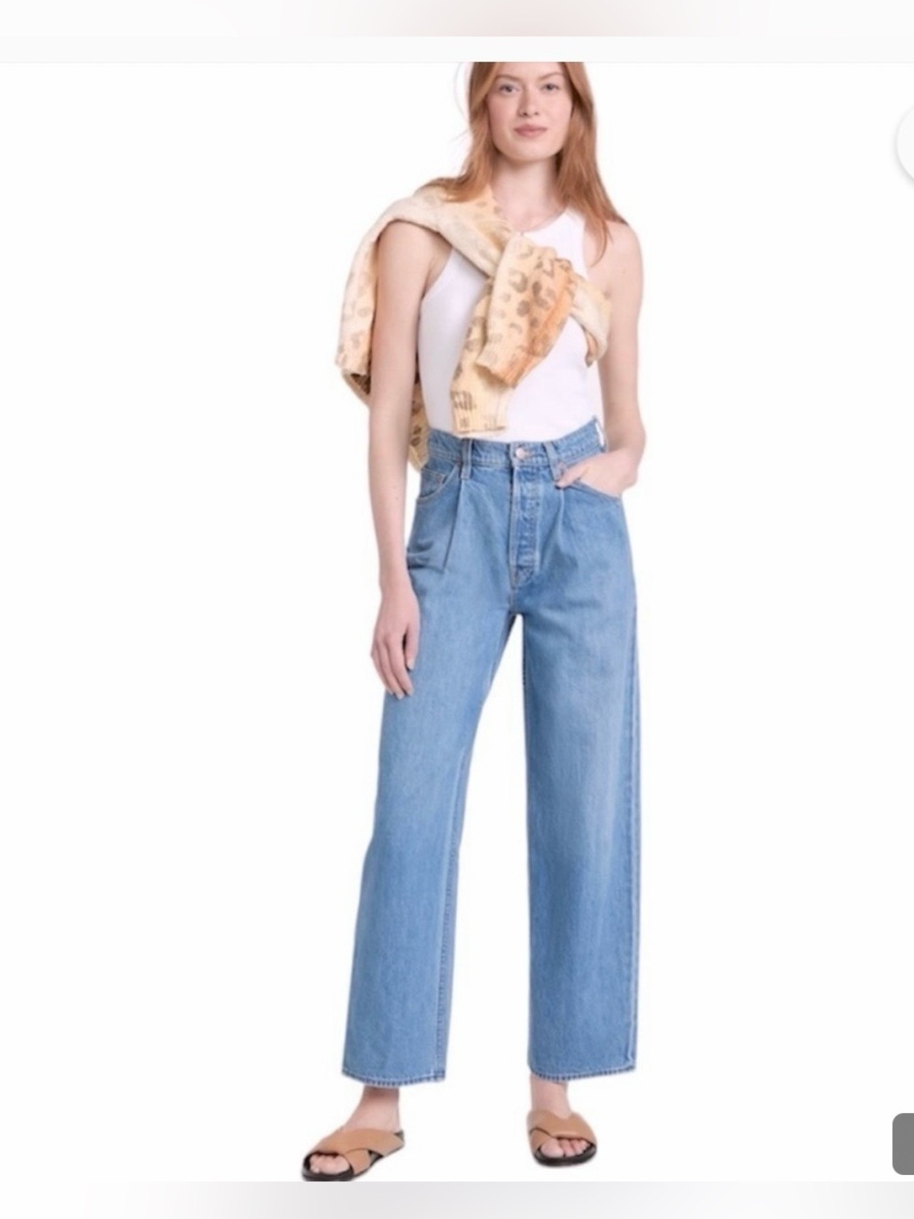 MOTHER SNACKS PLEATED FUN DIP PUDDLE JEANS